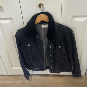 Black denim jacket